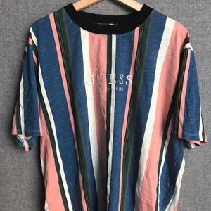 Guess jeans Los Angeles vertical stripe shirt